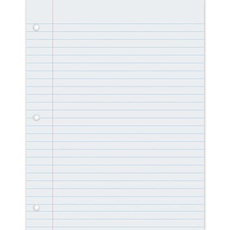 Pacon Composition Paper, 3-Hole Punched, Wide Ruled, 8.5 x 11, PK1000 P2402